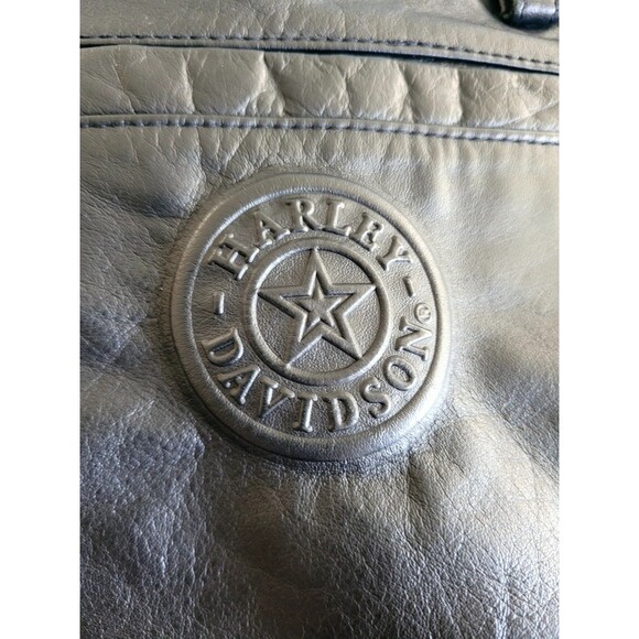 VTG Womens Harley Davidson 100% Genuine Leather Riding Pants Size 40/12 Embossed - Picture 16 of 16